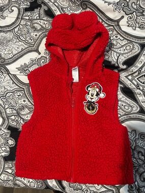Disney Red Minnie Mouse Sherpa Vest